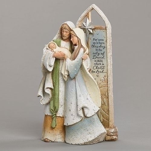 Holy Family with 10" Message Arch Backdrop, Heavenly Blessings