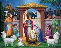 Holy Manger Large Advent Calendar