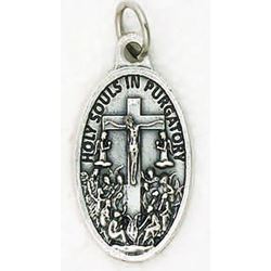 Holy Souls in Purgatory 1" Oxidized Medal - 50/Pack *SPECIAL ORDER - NO RETURN*