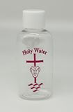 Plastic Holy Water Bottle 2 Ounce with Red Text