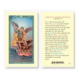 Hymn To St. Michael Archangel Laminated Prayer Card