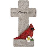 "I Am Always With You" Cardinal Memorial Pedestal Cross