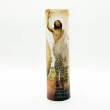 I Am The Resurrection 8" Flickering LED Flameless Prayer Candle with Timer