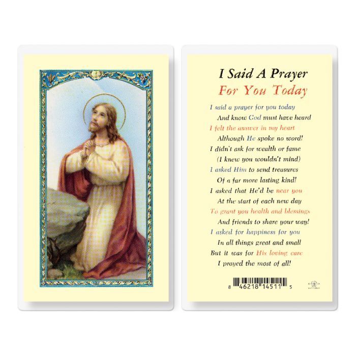 I Said a Prayer For You Today Holy Card