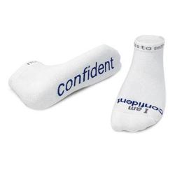 I am Confident White Socks L