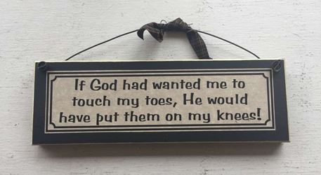 If God Wanted Me To Touch My Toes Wall Plaque