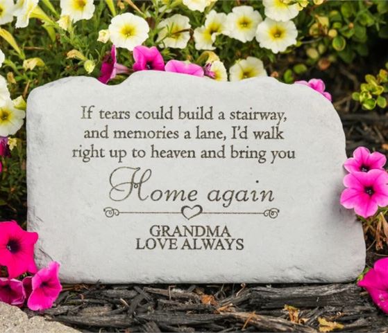 If Tears Could Build a Stairway Personalized Memorial Garden Stone