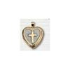 Imitation Mother of Pearl Cross Locket on 16" Chain