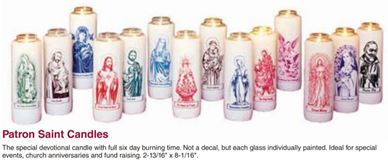 Immaculate Conception 6 Day Bottlelight Glass Candle