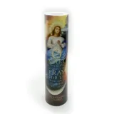 Immaculate Conception 8" Flickering LED Flameless Prayer Candle with Timer