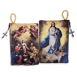 Immaculate Conception / Holy Family Icon Tapestry Rosary Pouch