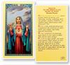 Immaculate Heart Of Mary Novena Laminated Prayer Card