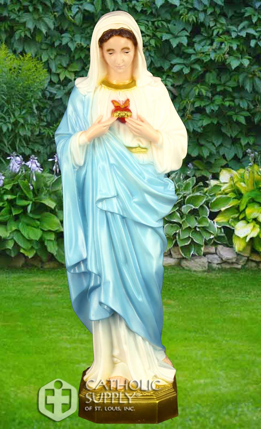 Immaculate Heart of Mary 24" Statue, Colored