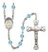 Immaculate Heart of Mary Patron Saint Rosary, Scalloped Crucifix