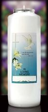 In Loving Memory Glass Bottle Style Candle, Case of 12