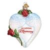 In Loving Memory Heart Glass Ornament