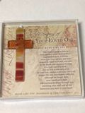 In Memory Of Your Loved One 4" Glass Cross