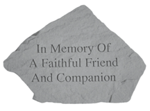 In Memory of a Faithful Companion Garden stone