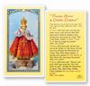 Infant of Prague Laminated Prayer Holy Card