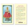Infant of Prague Laminated Prayer Holy Card