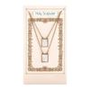 Infinity Scapular 26" Gold Necklace with Mother of Pearl