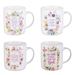 Inspirational 4pc Floral Ceramic Mug Set