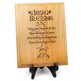 Irish Blessing 7x9 Engraved Wood Plaque
