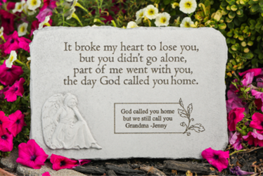 It Broke My Heart to Lose You Personalized Garden Stone