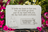 It Broke My Heart to Lose You Personalized Garden Stone *SPECIAL ORDER NO RETURN*