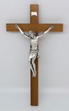 Italian 12.5" Wall Crucifix with Silver Corpus