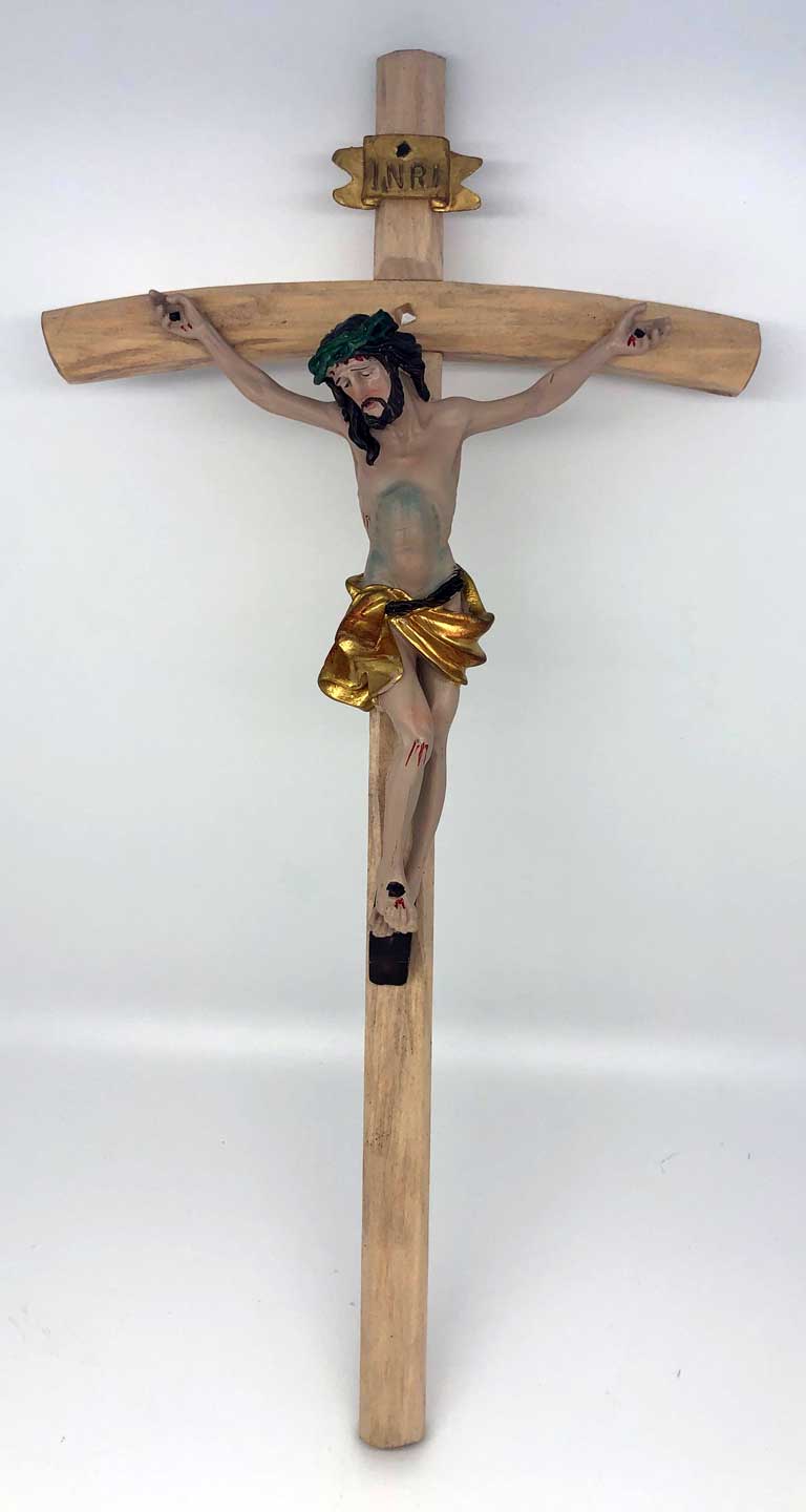 Italian 18" Wood Wall Crucifix