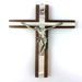 Italian Mother of Pearl 8" Wall Crucifix with Silver Corpus 