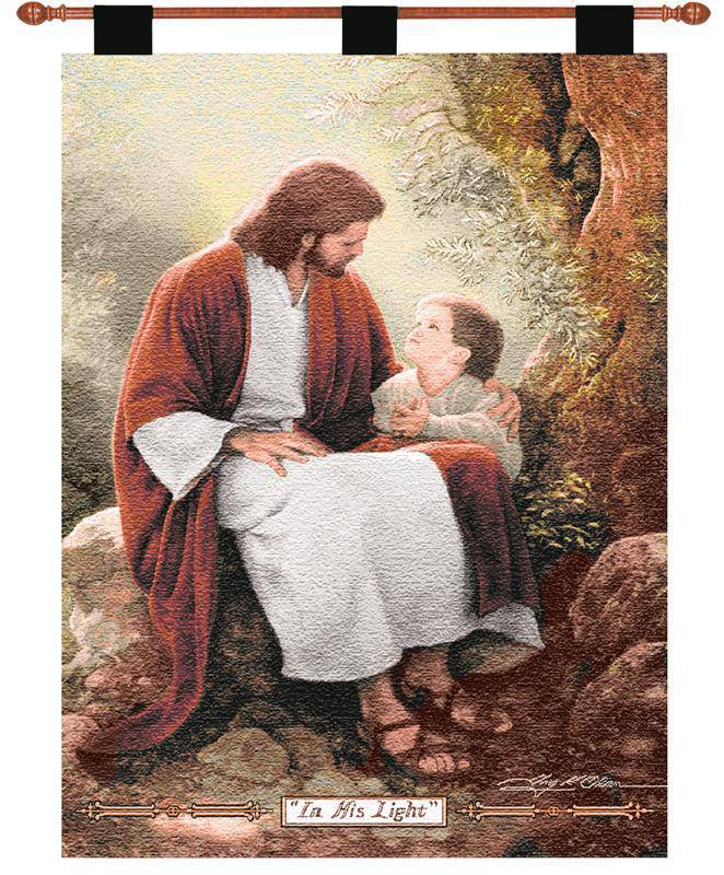 Jesus And Child Wall Tapestry