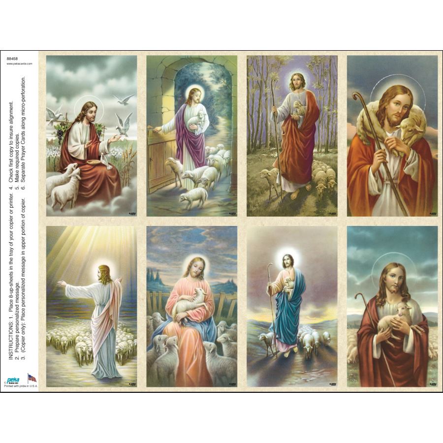 Jesus Assortment Print Your Own Prayer Cards - 25 Sheet Pack