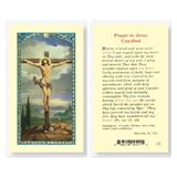 Jesus Crucified Laminated Prayer Card