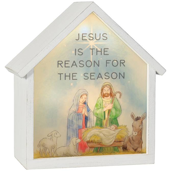 "Jesus Is The Reason" LED Lighted House