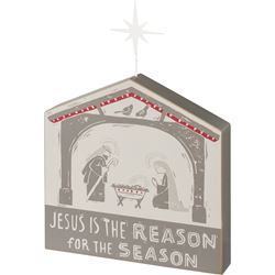 Jesus Is The Reason Nativity Shelf Sitter