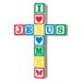 Jesus Loves Me Wall Cross, Primary Colors
