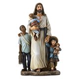 Welcome the Stranger Jesus With Children 7" Statue