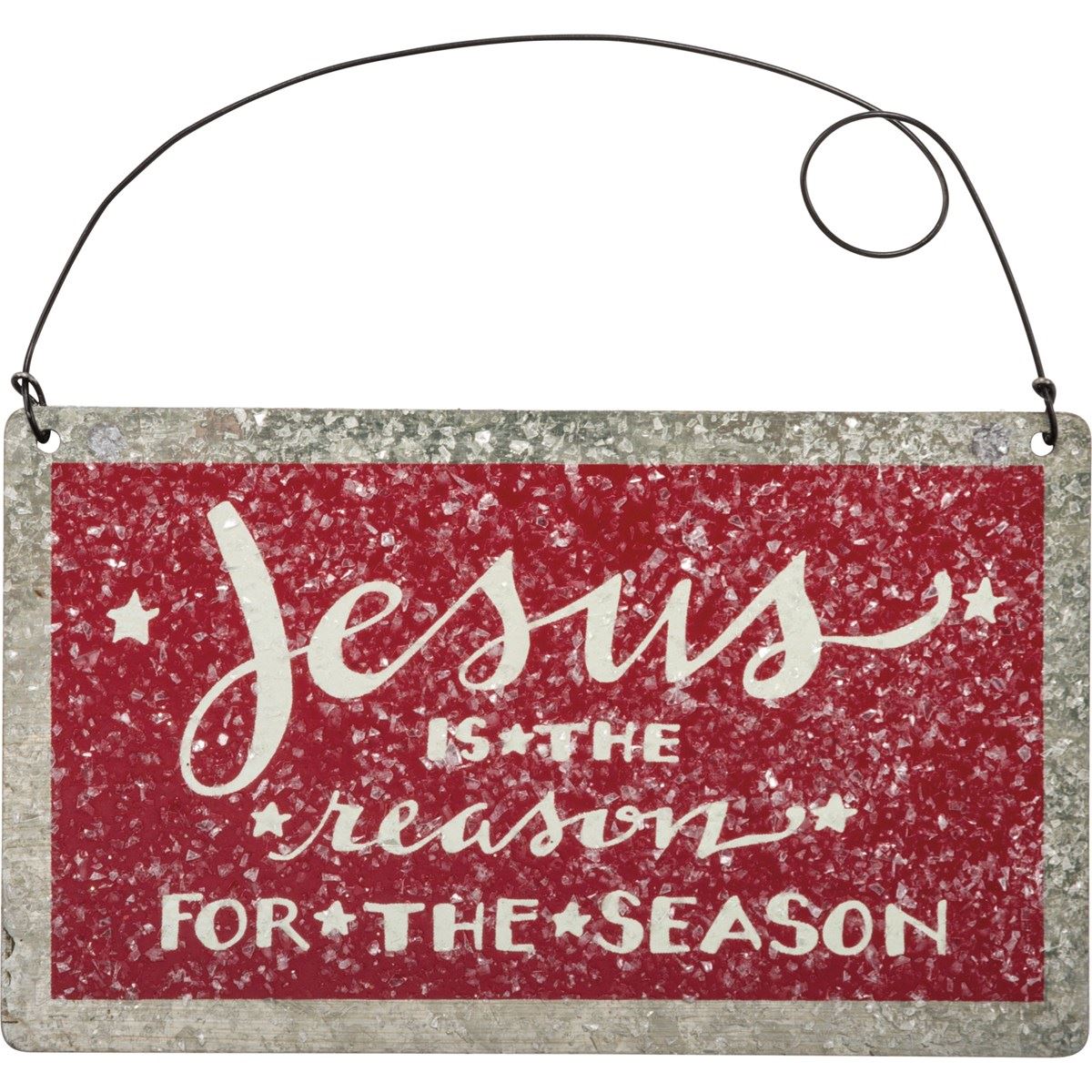 Jesus is the Reason for The Season Tin Ornament
