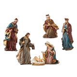 Jewel Tone 6 Piece 5.75" Nativity Figure Set