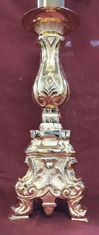 K873 Paschal Candlestick - Brass with Gold Plate