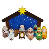 Kiddie Nativity Set with Buildable Pieces, Made in Italy