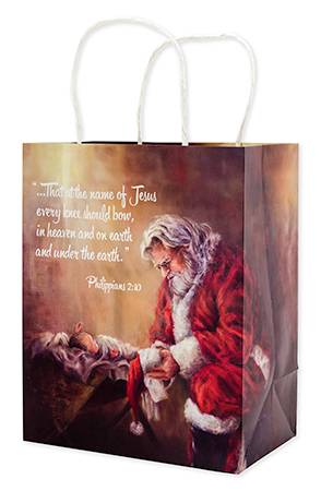 Kneeling Santa | Every Knee Shall Bow Gift Bag