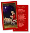 Kneeling Santa Holy Card