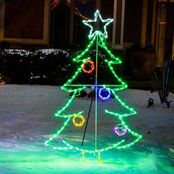 LED Christmas Tree with Ornaments