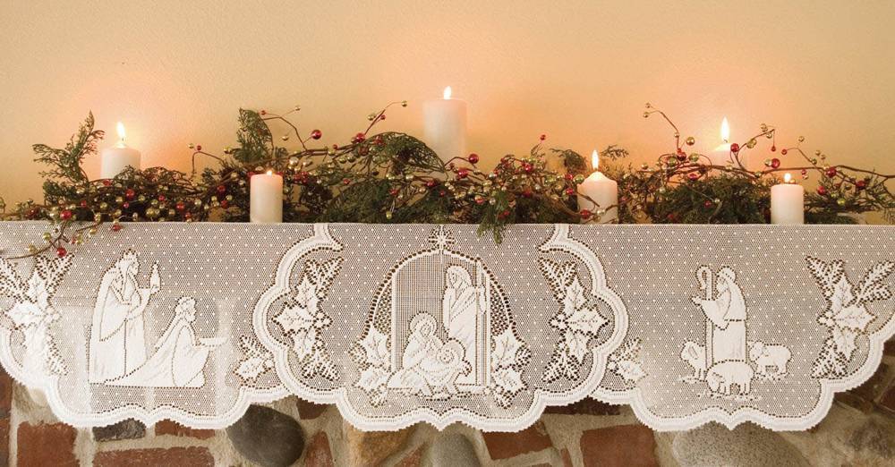 Lace Nativity Mantle Scarf