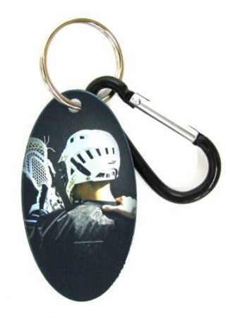 Lacrosse LAX Boy Zipper Pull Tag Keychain