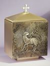 Lamb of God Bronze Bas Relief Sculpted Tabernacle