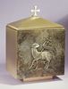 96TAB21-A Lamb of God Bronze Bas Relief Sculpted Tabernacle